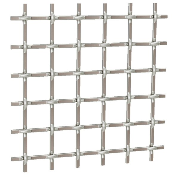 Designs Of Distinction .5in Round Single Square Decorative Grille - Antique Pewter, 24in W x 72in L Sheet 01SQ2472214FAP1 - main